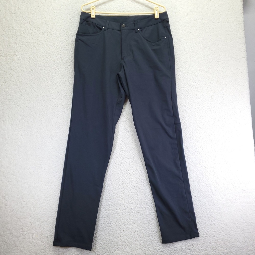 Lululemon‎ Mens Commission Pant Slim 33 Dark Navy Technical Chino LM5ADFS